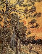 Vincent Van Gogh Pine trees against an evening Sky oil painting picture wholesale